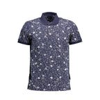 Blue Cotton Mens Polo Shirt