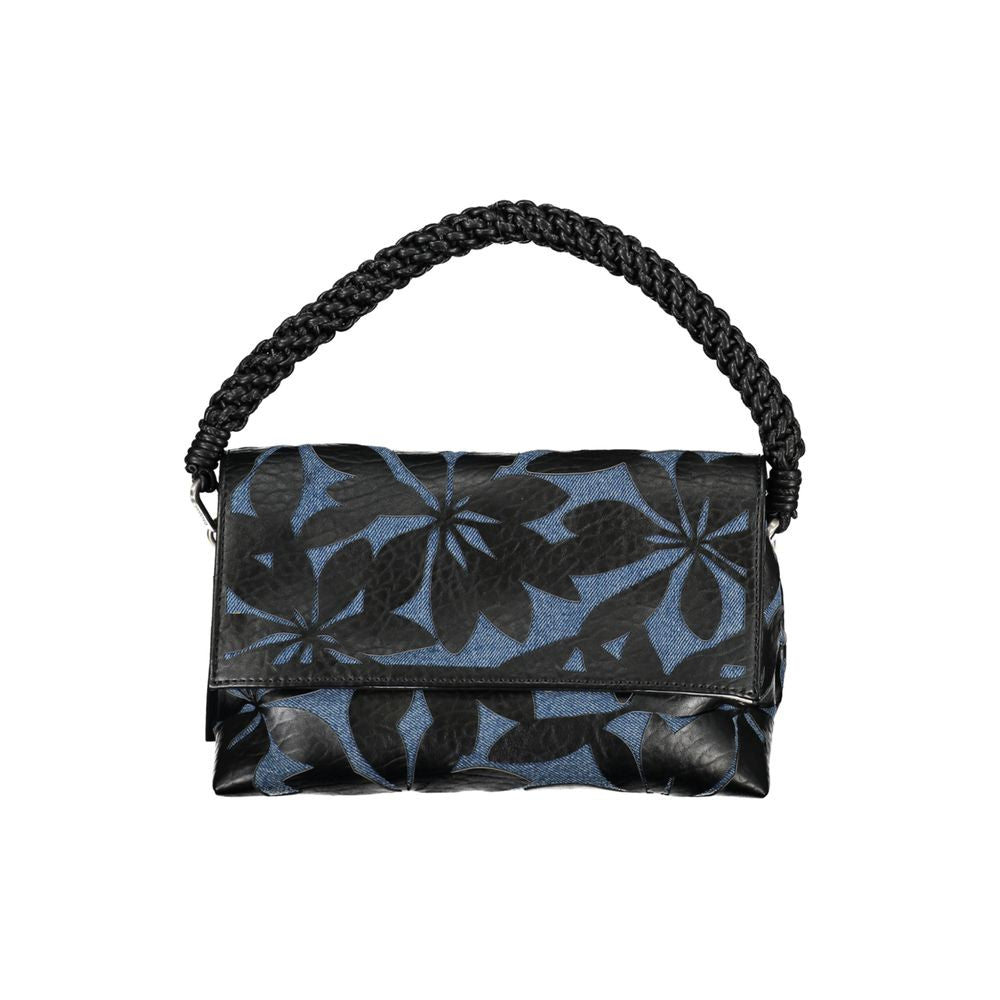 Black Polyurethane Women Handbag