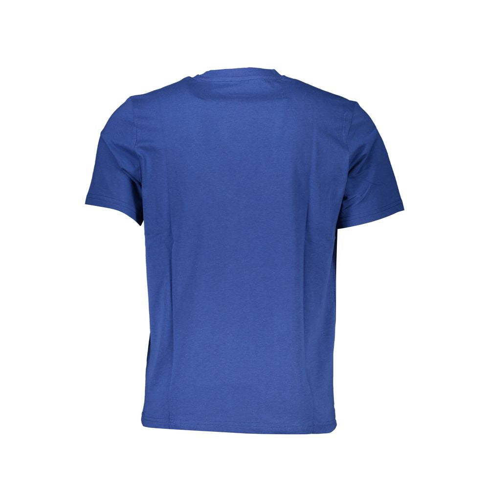 Blue Cotton Men T-Shirt