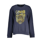 Blue Polyester Women Sweatshirt
