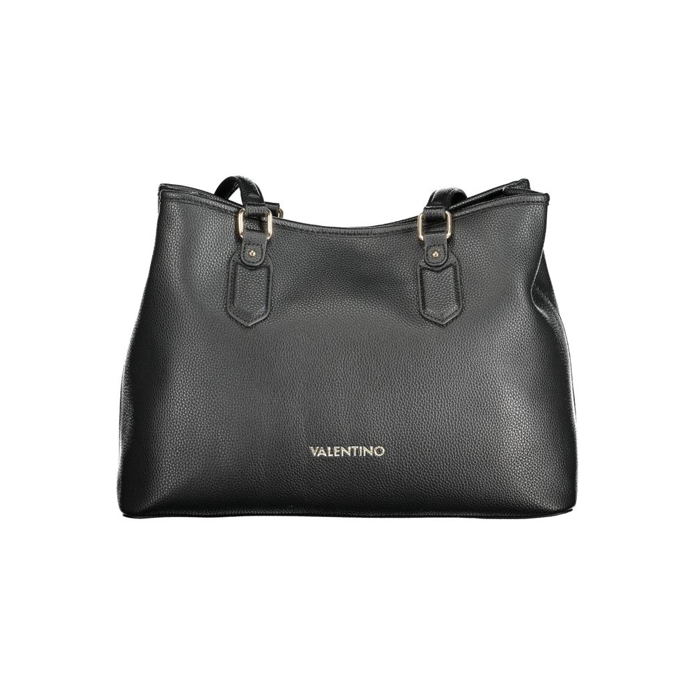 Black Polyurethane Women Handbag