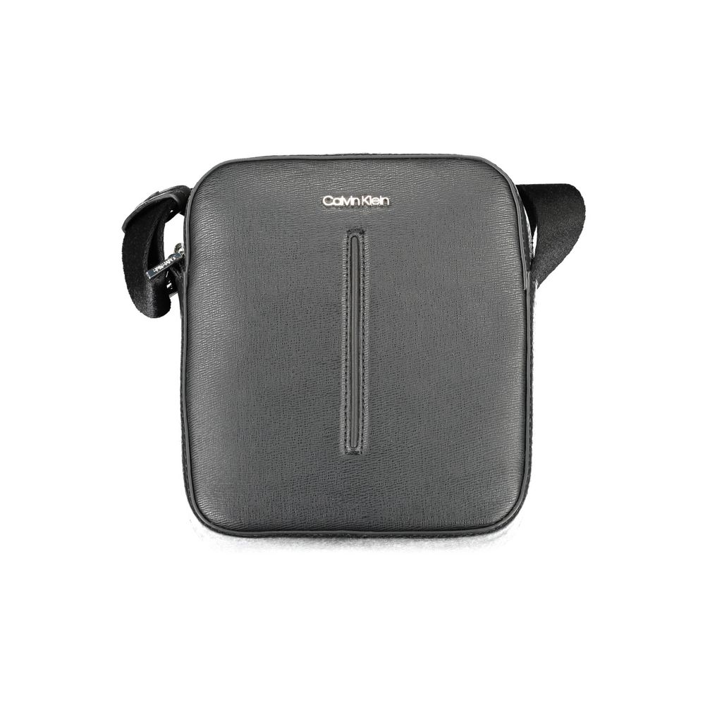 Black Polyester Men's Shoulder Bag
