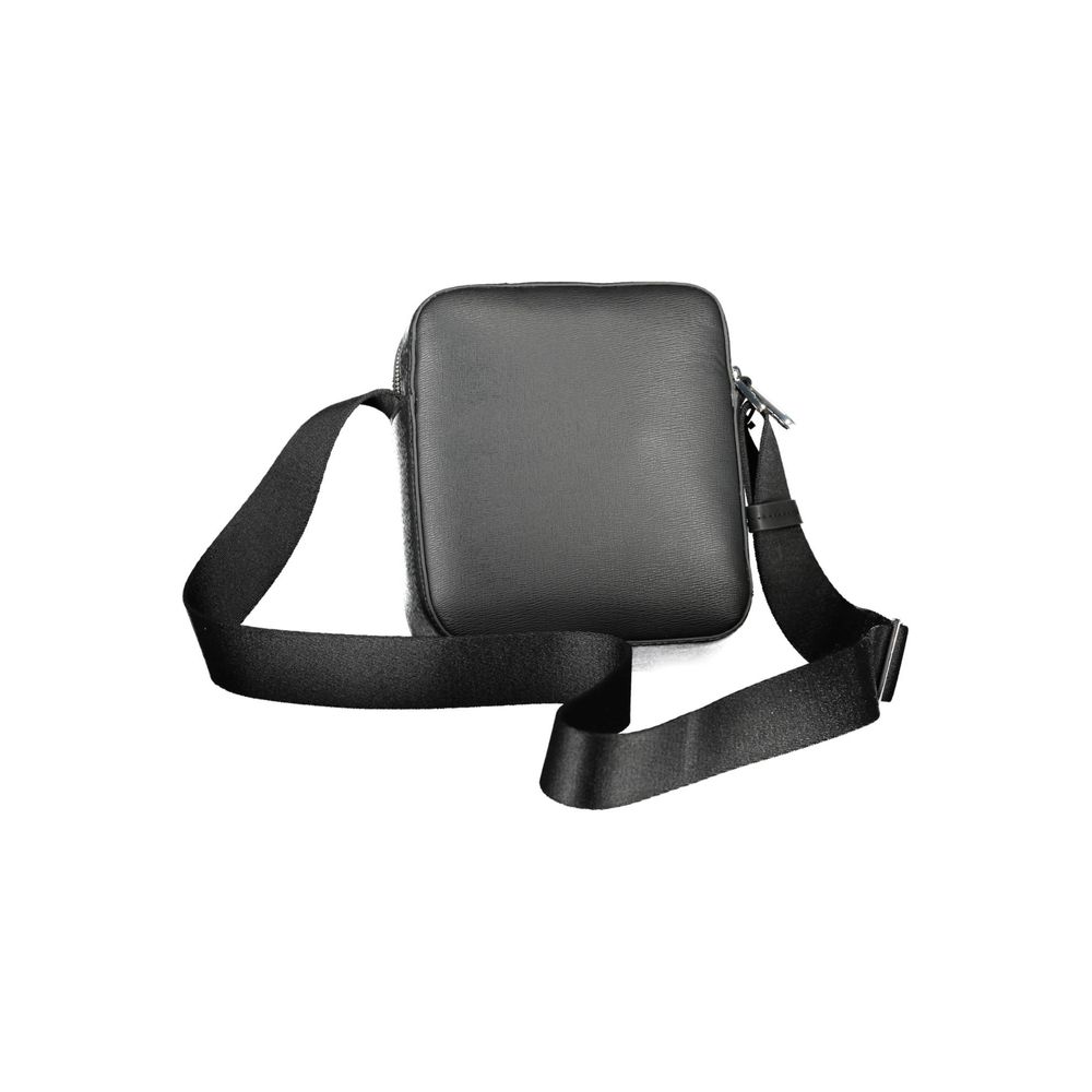 Black Polyester Men's Shoulder Bag