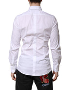 White Cotton GOLD Long Sleeves Formal Shirt