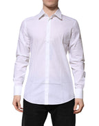 White Cotton GOLD Long Sleeves Formal Shirt