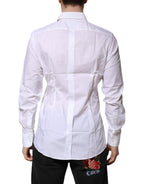 White Cotton GOLD Long Sleeves Formal Shirt