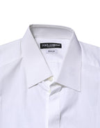 White Cotton GOLD Long Sleeves Formal Shirt
