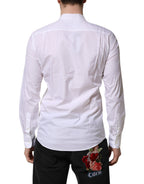 White Cotton Slim Long Sleeves Formal Shirt