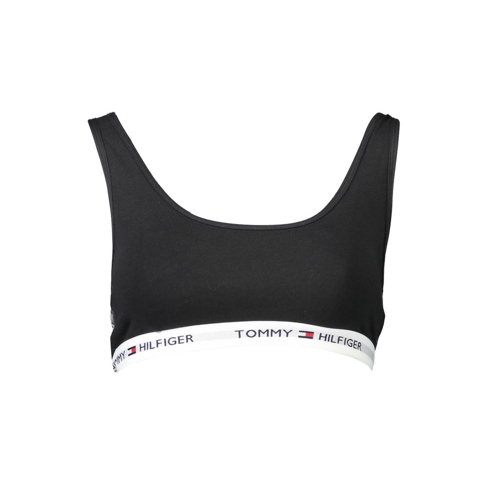Black Cotton Women's Sports Bra