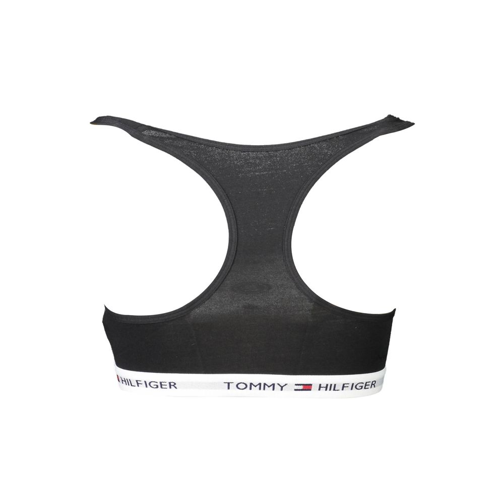 Black Cotton Women's Sports Bra