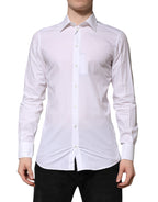 White GOLD Long Sleeves Dress Formal Shirt