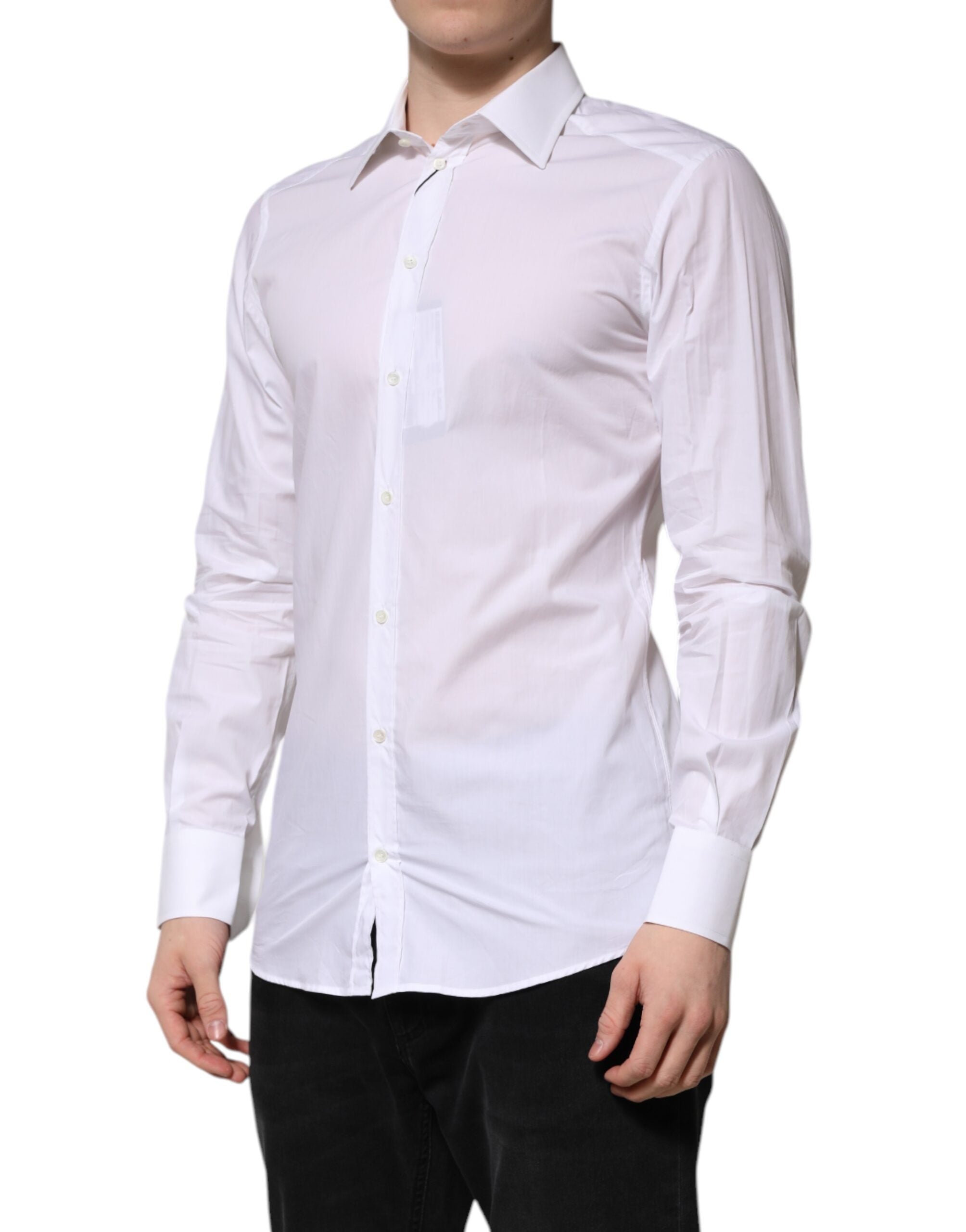 White GOLD Long Sleeves Dress Formal Shirt