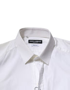 White Cotton Long Sleeves GOLD Formal Shirt
