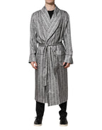 Multicolor Floral Robe Coat Wrap Jacket