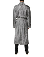 Multicolor Floral Robe Coat Wrap Jacket