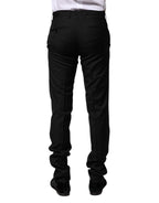 Black Wool Formal Men Slim Pants