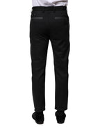 Black Gray Fantasy Cotton Formal Slim Pants