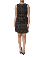 Multicolor Sleeveless Mini Tweed A-line Dress
