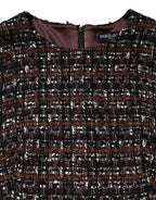 Multicolor Sleeveless Mini Tweed A-line Dress