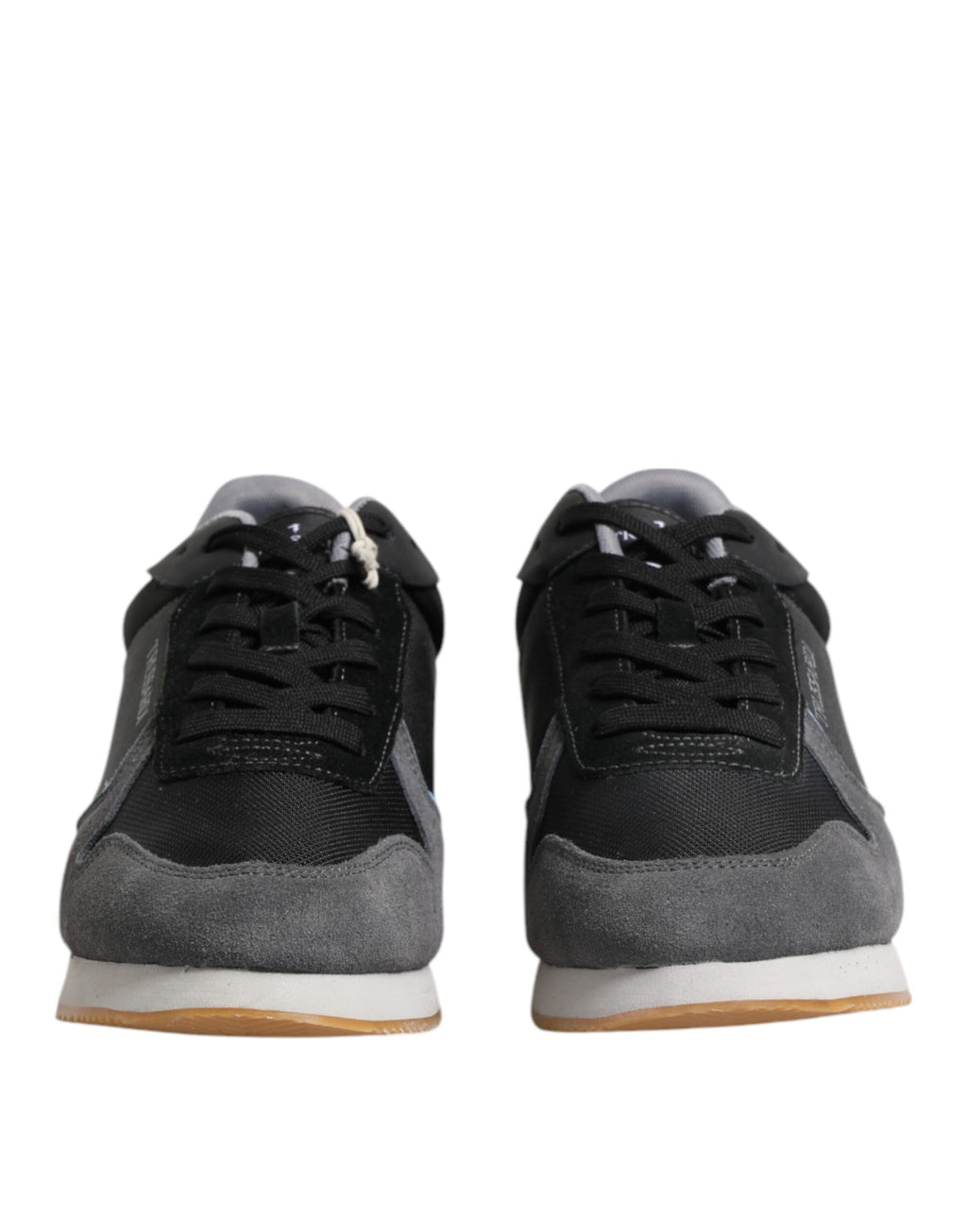 Black Gray Lace Up Low Top Casual Sneakers Shoes