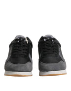 Black Gray Lace Up Low Top Casual Sneakers Shoes