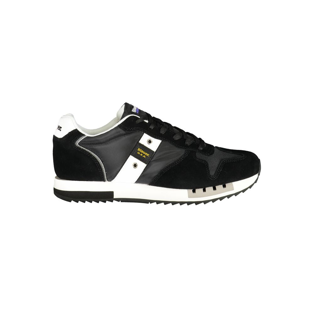 Black Polyurethane Men's Sneaker