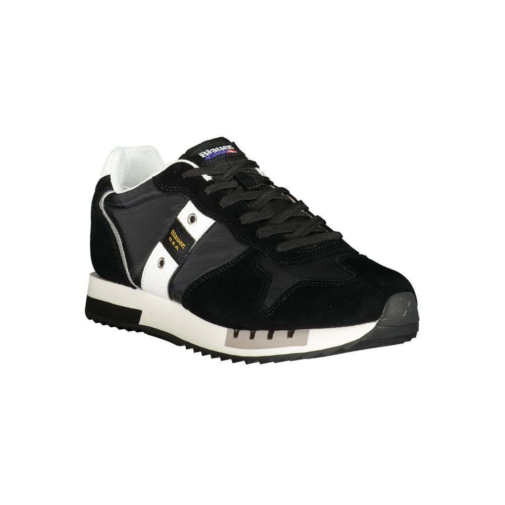 Black Polyurethane Men's Sneaker