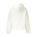 White Cotton Women Sweatshirt
