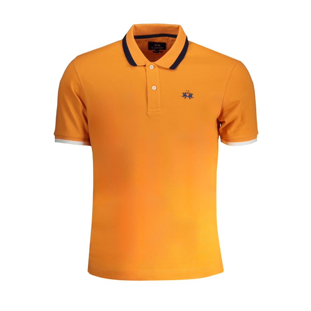 Arancione Cotton Men Polo