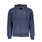 Blue Cotton Men's Hooded Sweater