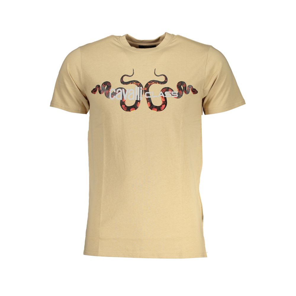 Beige Cotton Men's T-Shirt