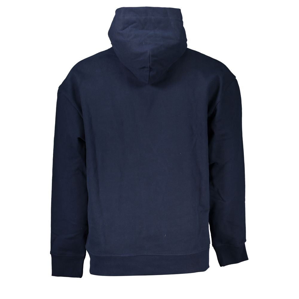 Blue Cotton Men's Hoodie