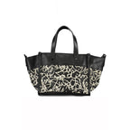 Black Polyester Women Handbag