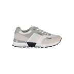 White Polyurethane Men Sneaker