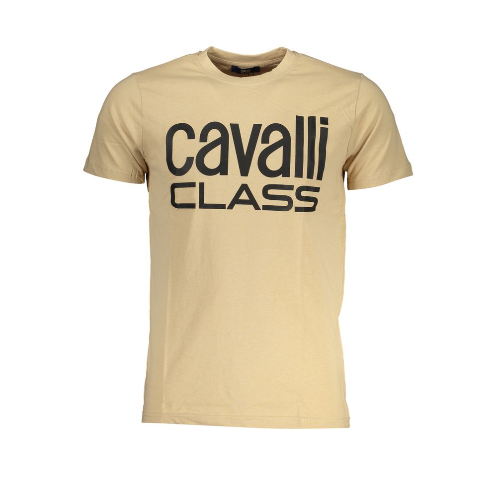 Beige Cotton Mens T-Shirt