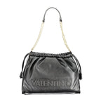 Black Polyurethane Women Shoulder Bag
