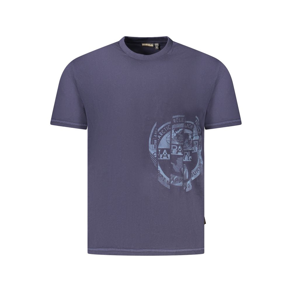 Blu Cotton Men T-Shirt