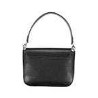 Black Polyurethane Women Handbag