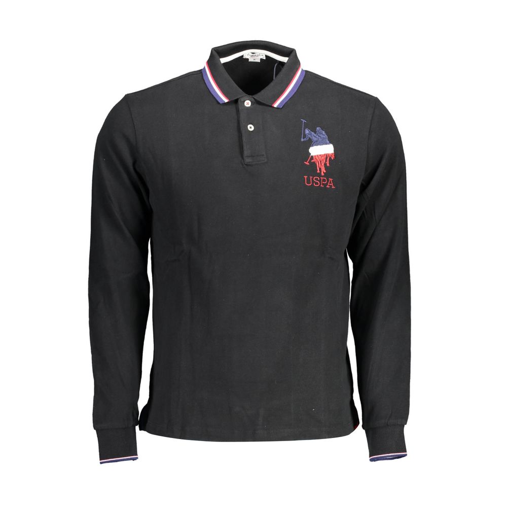 Black Cotton Men's Polo Shirt