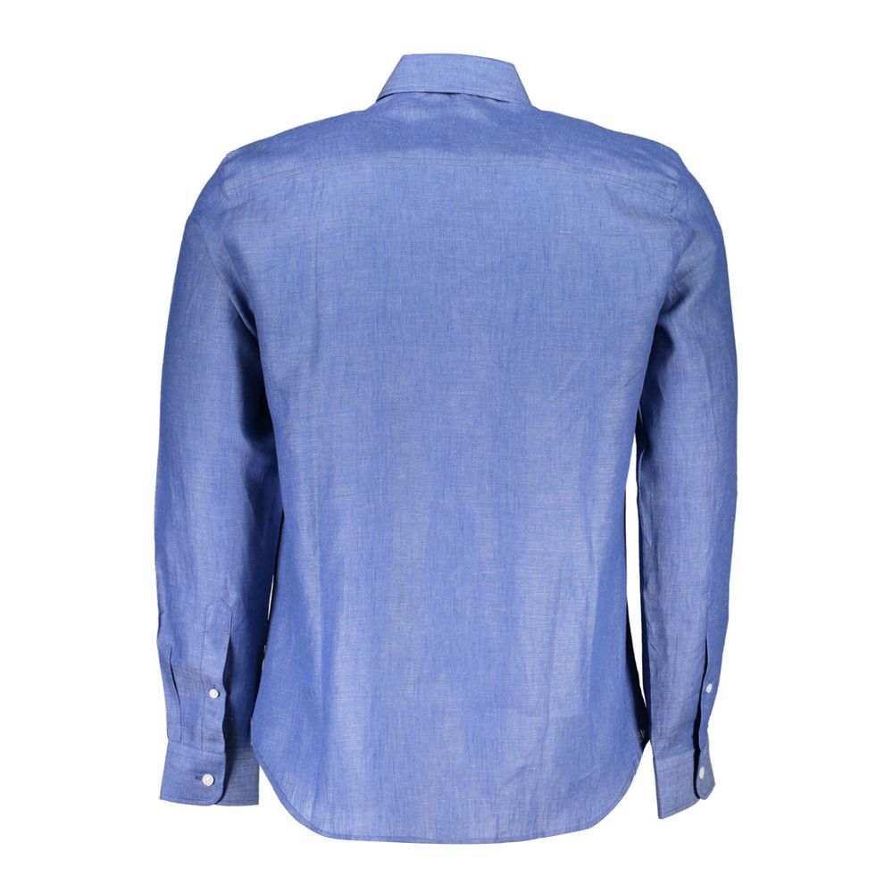 Blu Linen Men Shirt