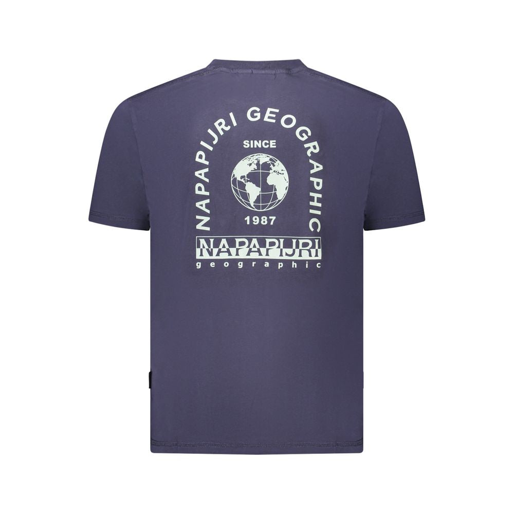 Blue Cotton Men's T-Shirt