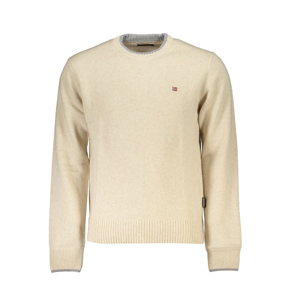 Beige Tessuto Men Sweater