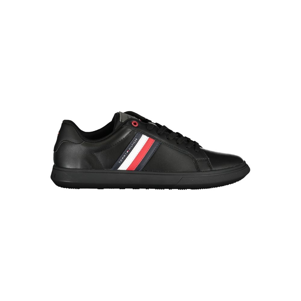 Black Leather Men Sneaker
