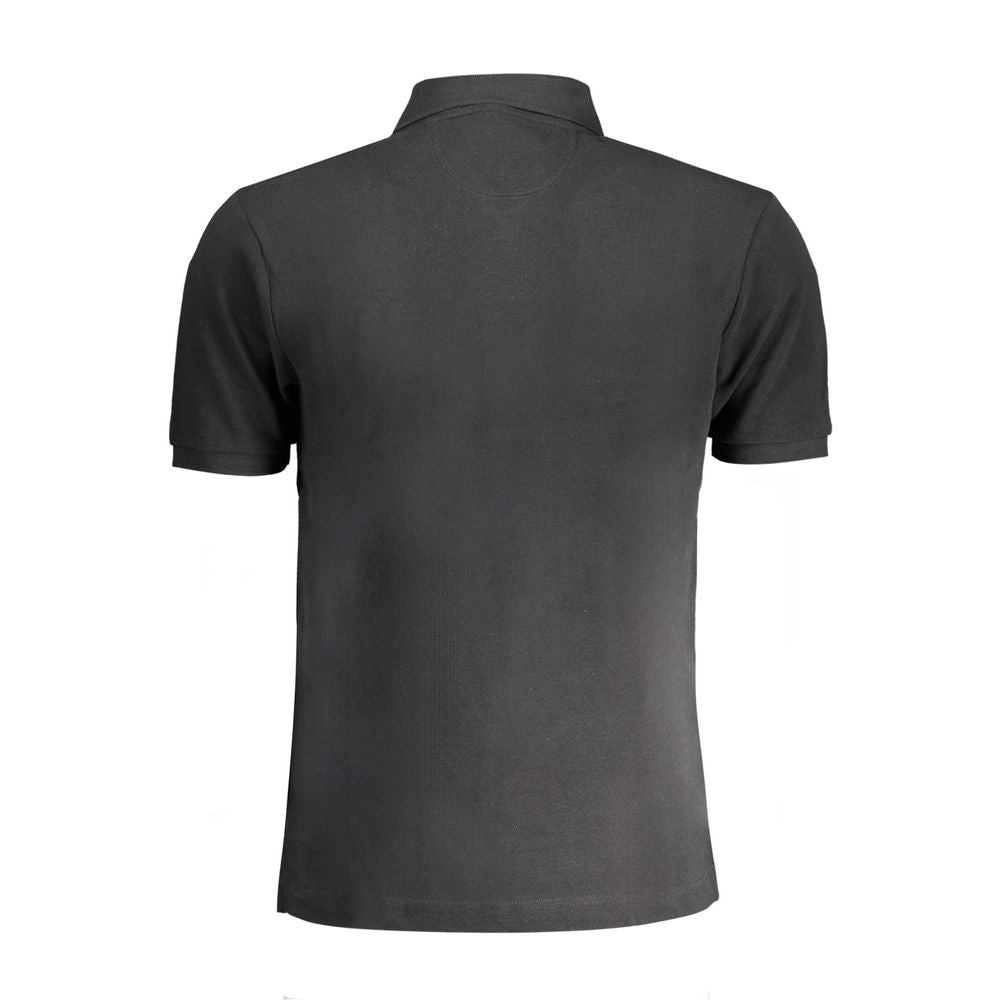 Black Cotton Men's Polo Shirt