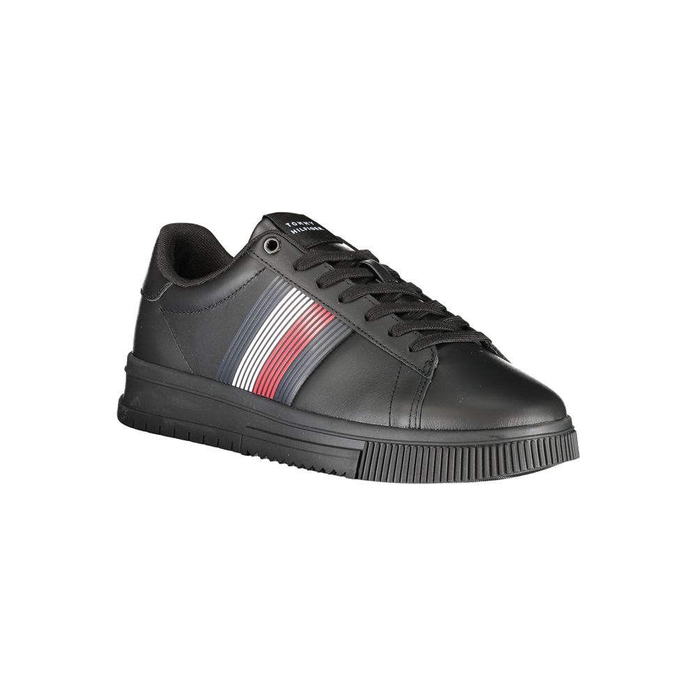 Black Polyurethane Men Sneaker