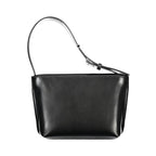 Black Polyester Woman Shoulder Bag