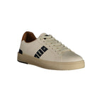 White Polyurethane Men Sneaker