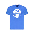 Blue Cotton Men's T-Shirt