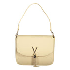 Beige Polyurethane Women Handbag