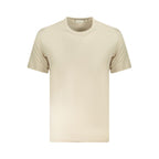 Beige Cotton Men T-Shirt